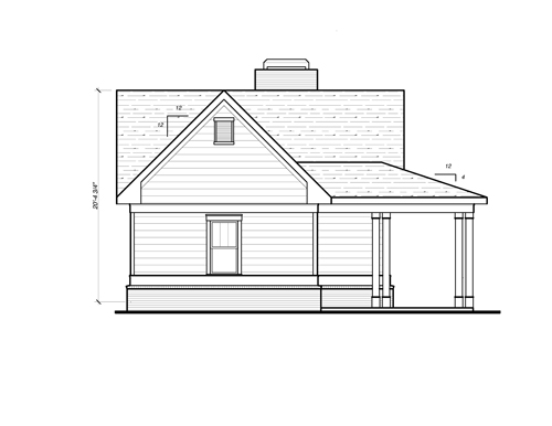Left Elevation image of LAVINE House Plan